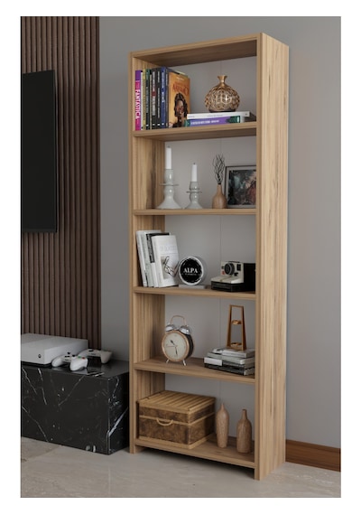 5 Raflı Kitaplık Dekoratif Çok Amaçlı Düzenleyici Raf 150 Cm Salon Çalışma Odası Raf Atlantik Çam 5 Raflı Kitaplık Dekoratif Çok Amaçlı Düzenleyici Raf 150 Cm Salon Çalışma Odası Raf Atlantik Çam