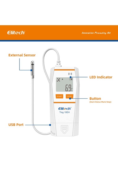 Elitech Tlog 10eh Sıcaklık Ve Nem Kaydedici Datalogger Otomatik Pdf Rapor 0