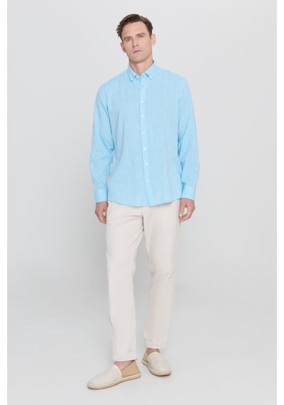 AC&Co / Altınyıldız Classics Erkek Turkuaz Comfort Fit Rahat Kesim Düğmeli Yaka Casual Keten Gömlek 4A2022200085TRKXXL Turkuaz AC&Co / Altınyıldız Classics Erkek Turkuaz Comfort Fit Rahat Kesim Düğmeli Yaka Casual Keten Gömlek 4A2022200085TRKXXL Turkuaz