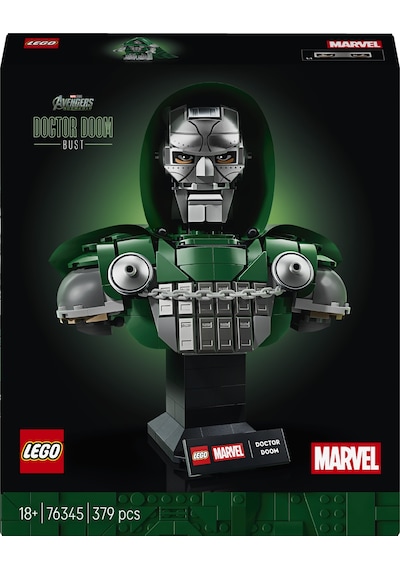 LEGO® ǀ Marvel Doktor Doom Büstü 76345 - Yetişkinler için Minifigür İçeren Dekoratif Model Yapım Seti (379 Parça)