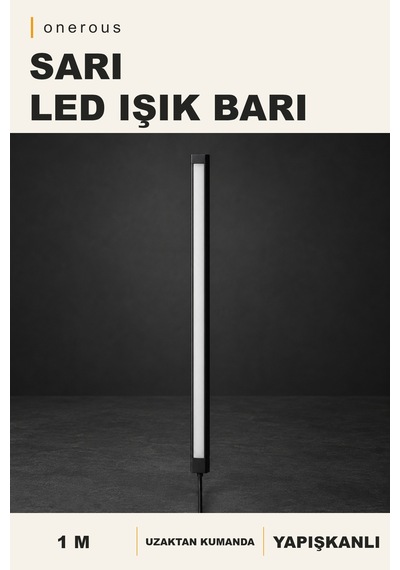 Onerous 1 M Sarı Led Led Işık, Uzaktan Kumandalı, Yapışkanlı