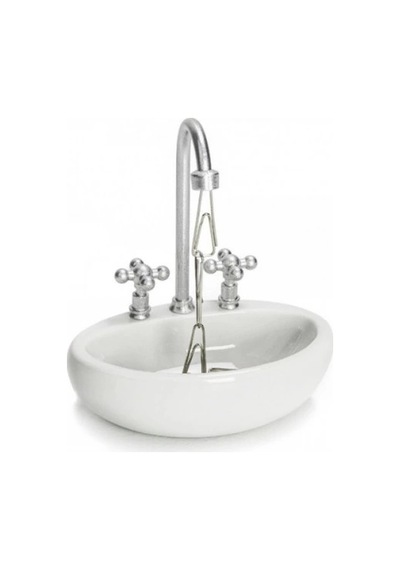 Lavabo Şeklinde Ataç Kutusu Beyaz