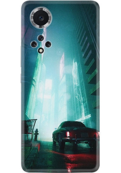 Huawei Nova 9 Kilif Silikon Desen Night Cars 1619 527010678