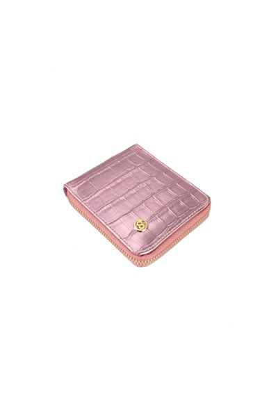 Ollbag 1055 Suni Deri Kadın Cüzdan Kroko Gül Kurusu Çok Renk