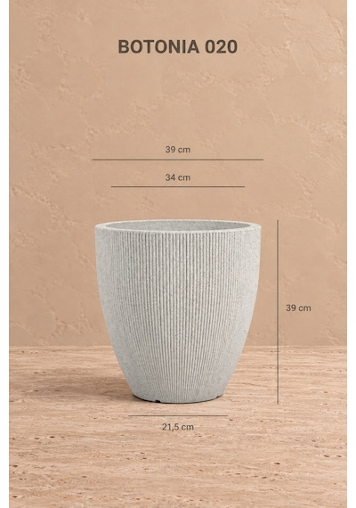 Bostann Dekoratif Saksı - Botonıa 020 - 30l - Beyaz 30 Lt