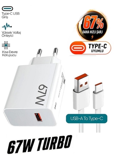 Xiaomi Redmi Note 11/11pro/12/12 Pro/13/13pro Uyumlu 4g Turbo Hızlı Şarj Cihazı Aleti -