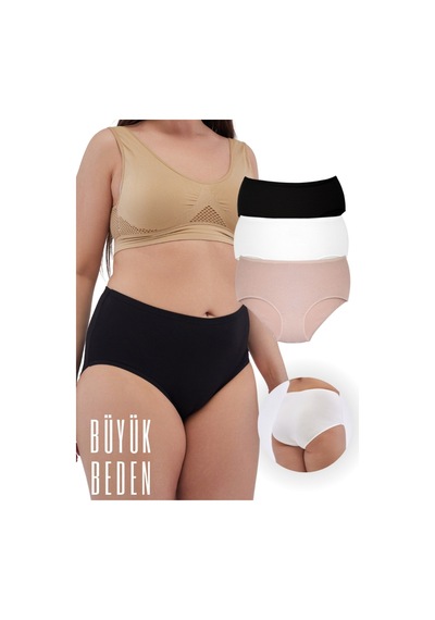 Alya Underwear Kadın Battal Külot - 3 Adet Siyah 8xl, 9xl, 10xl Karışık