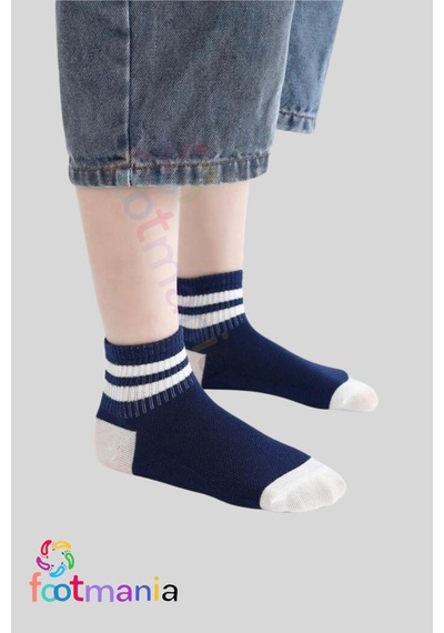 Footmania 5 Çift Çocuk Spor Çorap Seti Extra Comfort Beyaz
