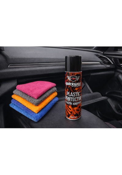 Plastik Koruyucu Yenileyici Sprey Ve Mikrofiber Uygulama Bezi