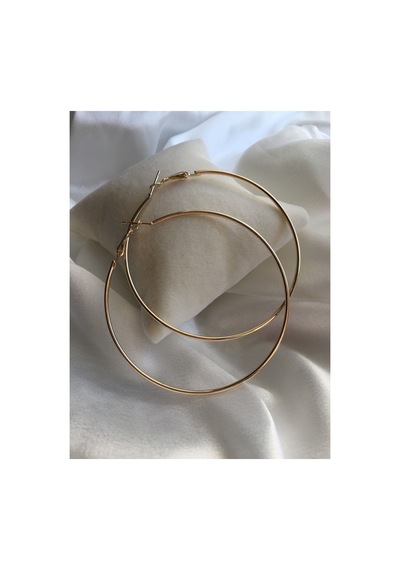 Modern Moda Büyük Boy Gold Halka Küpe Goldbyk