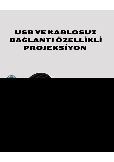 Hdmı Usb Bağlantılı 4k Destekli Taşınabilir Projeksiyon Cihazı - Lisinya