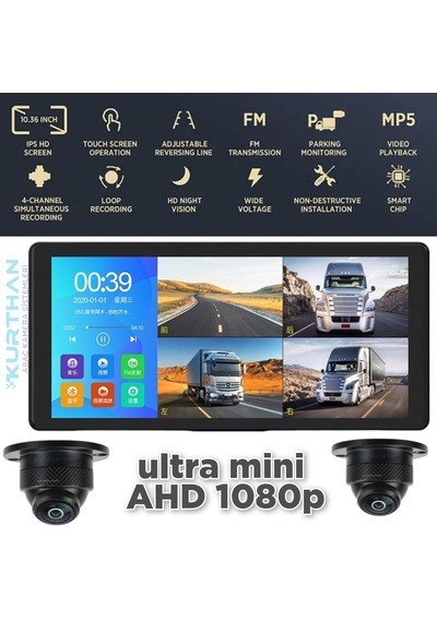 Dokunmatik Dvr Ekran 2 Adet 1080p Ahd 150'' Ultra Mini Kamera
