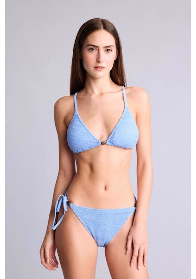 Defacto Regular Fıt Kırışık Dokulu Mavi Bikini Üstü E0205ax26smbe552 Mavi-be552