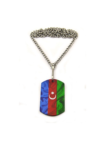 Asker Künyesi Azerbaycan Bayrak Antik Gümüş