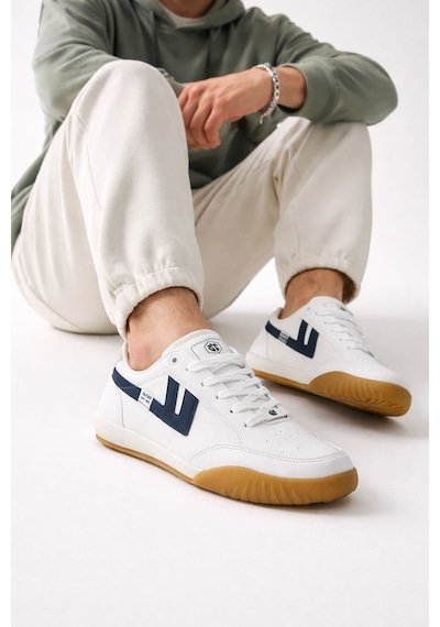 Letao Kauçuk Kaymaz Tabanlı Retro Sneaker Günlük Spor Ayakkabı Beyaz - Lacivert Letao Kauçuk Kaymaz Tabanlı Retro Sneaker Günlük Spor Ayakkabı Beyaz - Lacivert