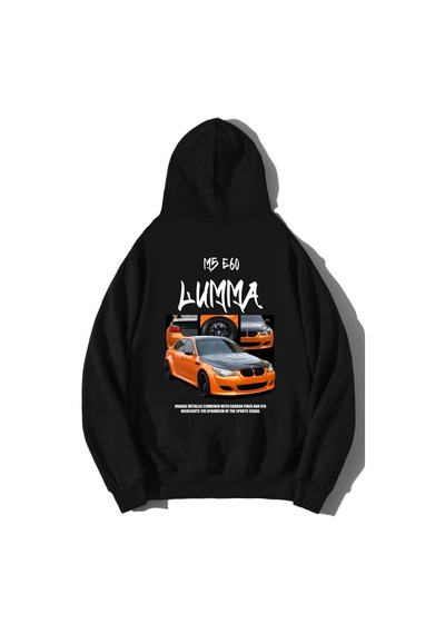 Brz Collection Unisex Oversize Bmw M5 E60 Lumma Hoodie Siyah