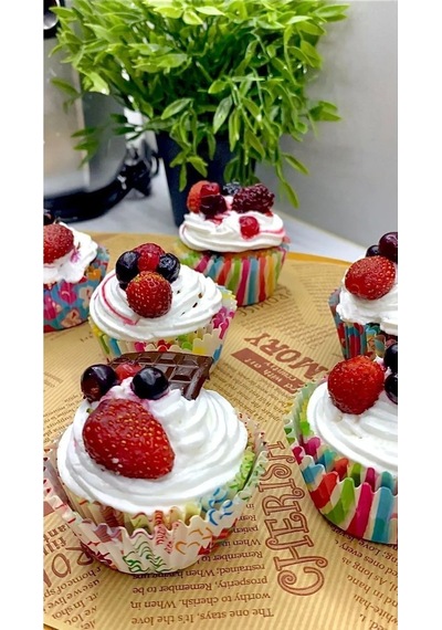 200 Adet Muffin Cupcake Kağıdı, Renkli Kağıt Muffin Kek Kalıbı Belirtilmemiş Çok Renkli Diğer