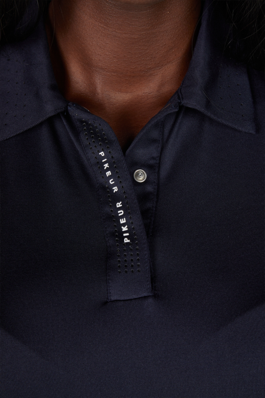 Pikeur Polo Shirt 1236 Lüks Fonksiyonel Spor Kadın Tişört Lacivert