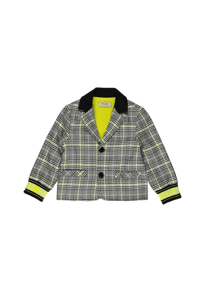 Panço Erkek Çocuk Ekose Desenli Ceket Siyah 2321Bb22002-1983 001