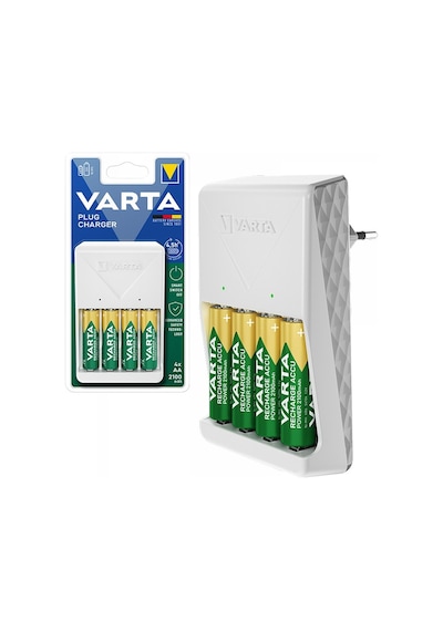 Varta 4xaa 2100 Mah Pilli Beyaz Plug Pil Şarj Cihazı