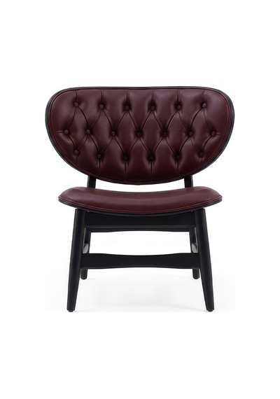 Coppa Ahşap Berjer Siyah - Bordo