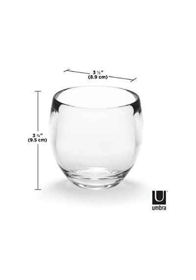020161-165 Droplet Akrilik Banyo Bardağı, Şeffaf Siyah