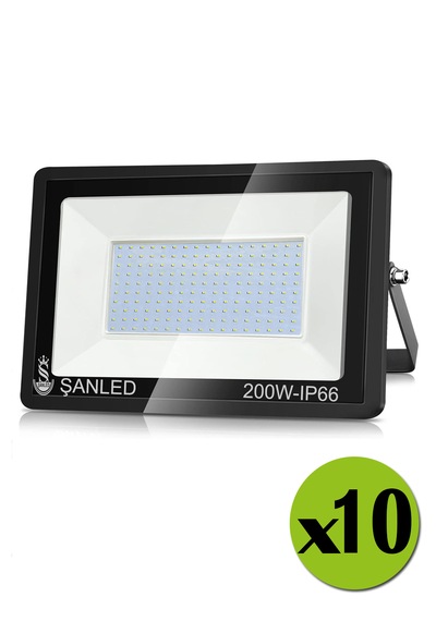 200w 22.000 Lümen 6500k Beyaz Işık Smd Led Projektör-10 Adet