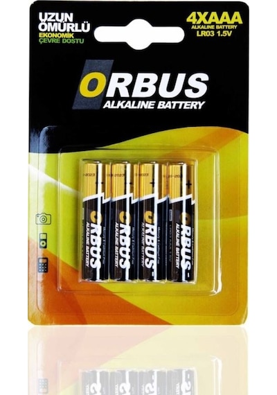 Orbus LR03 AAA Blister İnce Kalem Pil 4'lü