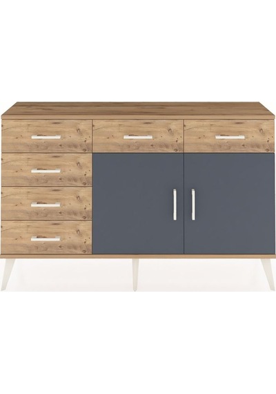 Arges Konsol 2 Raflı 6 Çekmeceli 2 Kapaklı 132x30x83 Çam-antrasit/çam Antrasit/çam Arges Konsol 2 Raflı 6 Çekmeceli 2 Kapaklı 132x30x83 Çam-antrasit/çam Antrasit/çam