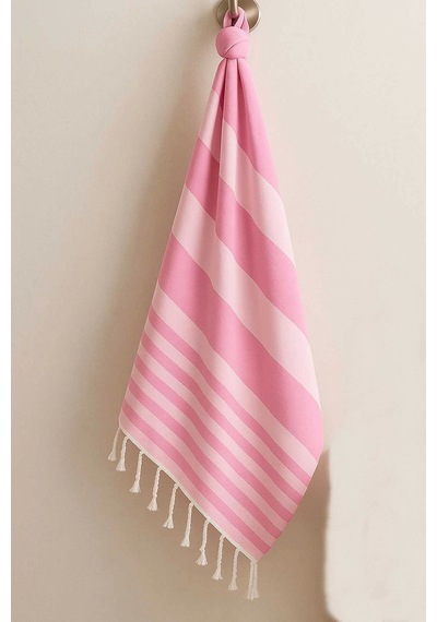 Mimoza Unisex Peştemal Plaj Havlusu 100x180 Cm %100 Pamuklu Soft Pembe-açık Pembe Çok Renkli
