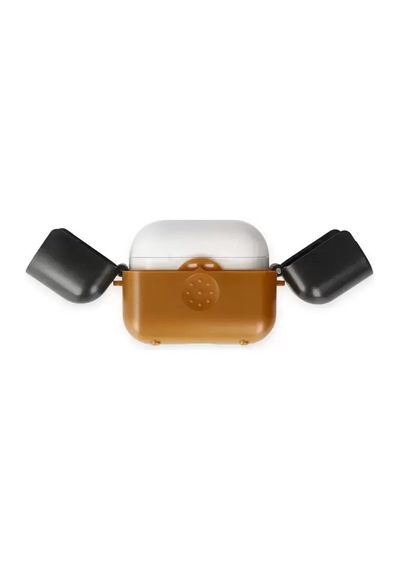 Newface Apple Uyumlu AirPods 3 3.nesil Basmalı Kılıf - Kahverengi-siyah Çok Renkli