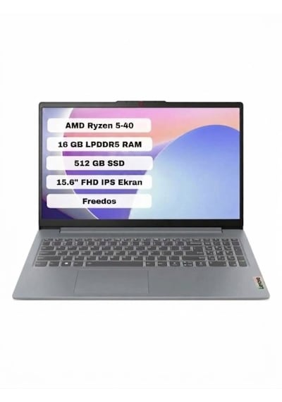 Lenovo Ideapad Slim 3 15AMN8 82XQ01H4TX R5-40 16 GB 512 GB SSD 15.6" FHD Free Dos Dizüstü Bilgisayar