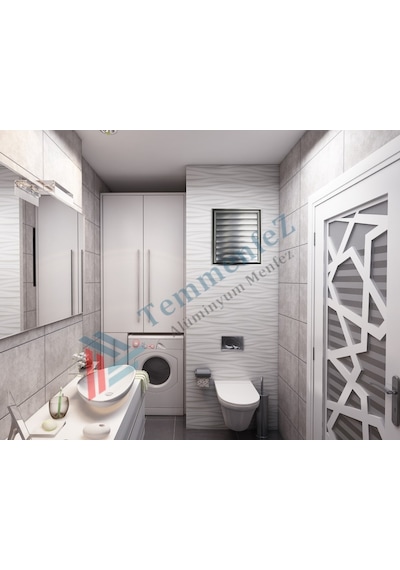 Banyo Havalandırma Parlak Krom Alüminyum Telli Menfez, Panjur ! (309028900)