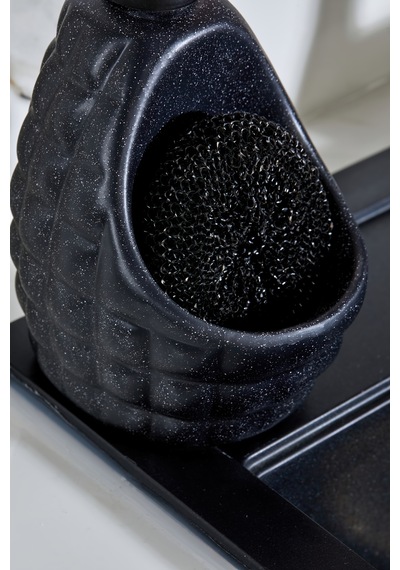 Cooker 180 Ml Seramik Süngerlikli Sıvı Sabunluk Ckr3557 Siyah