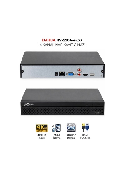 Nvr2104hs 4ks3 4 Kanal Akıllı Güvenlik Kamera Nvr Cihazı