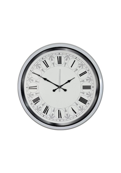 Beyaz Motifli Tasarım 52 Cm Metal Duvar Saati Diğer