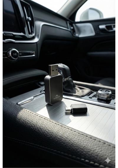 Kablosuz Carplay Adaptörü Type-c Ve Usb Araç Ekranını Android Auto Ve Kablosuz Carplay'e Dönüştürücü Tek Ebat