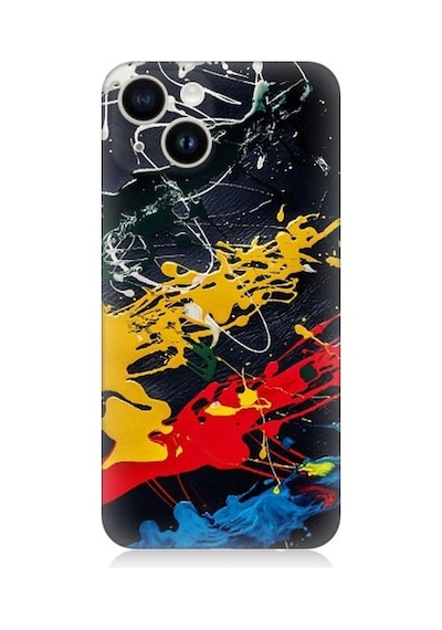 Apple Uyumlu iPhone 13 Mini Renkli Boyalar Desenli Silikon Kılıf