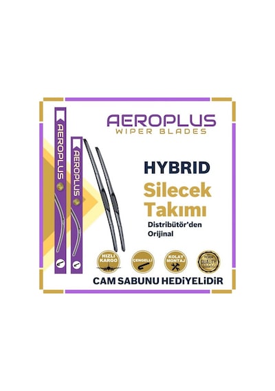 Aeroplus Toyota Corolla Uyumlu Hybrid Silecek Takımı 2019-2022