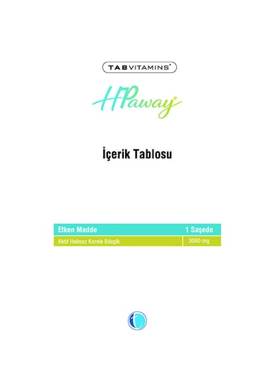 Tabvitamins Hpaway Aktif Heksoz Korele Bileşik Ahcc 30 Saşe