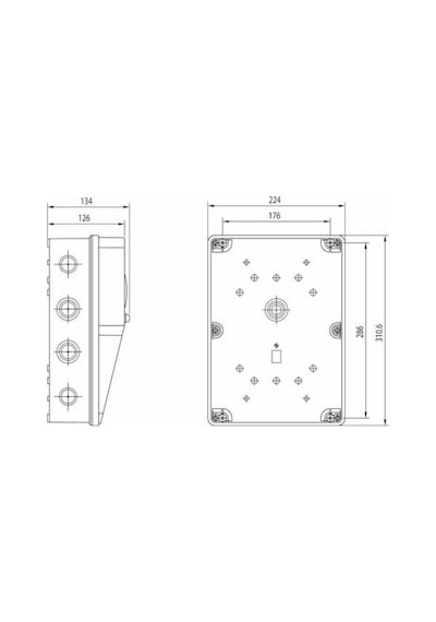 Schneider 220x300 Boş Kombinasyon Kutusu IP54 3477-758-0600