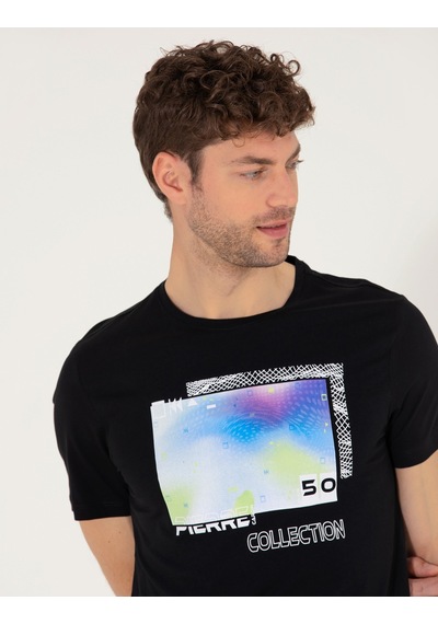 Pierre Cardin Erkek Siyah Tişört 50262654-Vr046 Siyah