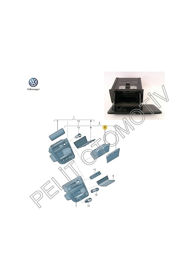 Tiguan 2008-2015 Ön Konsol Küllük 5m1857309 5m1857309b