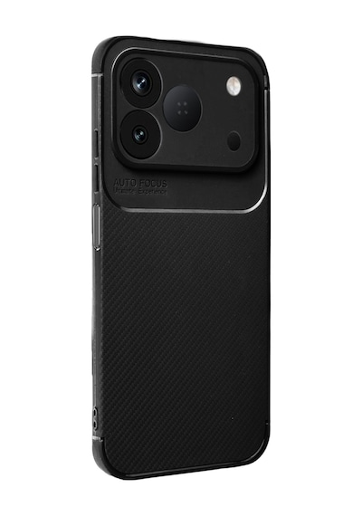 Tecno Spark 50 4g Kılıf Karbon Silikon Case Siyah