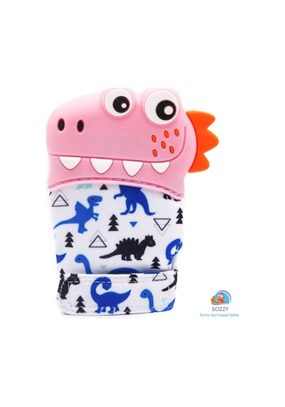 Sozzytoys Eldiven Dişlik Pembe Dinazorum Karışık Çok Renkli
