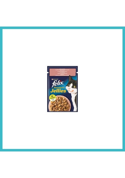 Felix Pouch Sensation Jellies Somonlu Ve Karidesli Yetişkin Kedi Konservesi 85 Gr Dfnbez