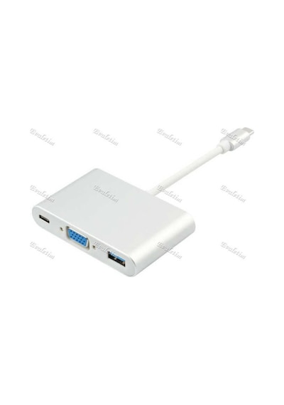 Usb 3.1 Type C To Vga Usb 3.0 4961A Çevirici Dönüştürücü Adaptor