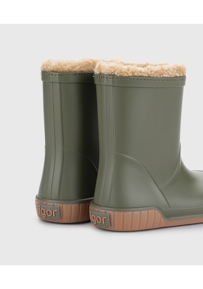 İgor Igor W10360-042 Pau Borreguito Unisex Çocuk Yağmur Çizmesi Haki