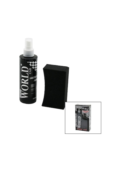 Shıne World Car Lastik - Tampon Parlatıcı Sprey Seti Plastik Şişe 250ml %10 Parlatma Süngeri Bx40