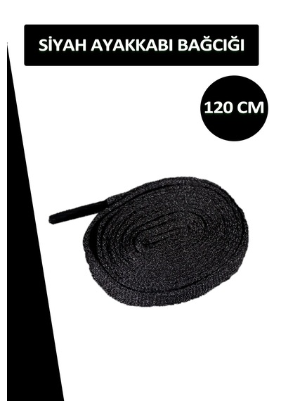 Dopar Siyah Ayakkabı Bağcığı Yassı Bağcık 120 Cm Siyah
